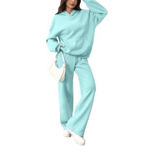 Nouveau 2026 – Ensemble chaud et tendance pour femme, personnalisable, haute qualité, meilleur design, sweat à capuche long à épaules tombantes, en gros, en promotion - Product Image 1