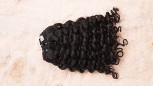 Exclusivo negro Natural profundo rizado indio Remy Raw Hair Machine Weft Hair Extension 100% Virgin Deep Curl ondulado extensiones humanas - Product Image 2