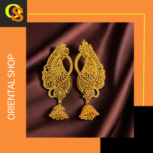 Hot Selling <b>Earrings</b> Set with 22CT Gold Plated Jhumka Style <b>Earrings</b> Jewelry for Women Wear by Indian Exporters - Product Image 3