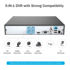 ANNKE 4CH 3K 5MP per sorveglianza aziendale CCTV TVI analogico <span class=keywords><strong>DVR</strong></span> rilevamento del movimento per tutti i canali videoregistratore con Audio - Product Image 4