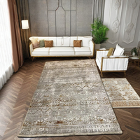 Tapis de sol double face en polyester, imperméable, à poils moyens, doux, antidérapant, pour voyage et maison, style turc oriental, le meilleur choix