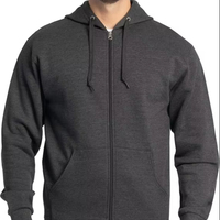 Bomery – Nouveau sweat à capuche d'hiver pour femme, imprimé, délavé à l'acide, personnalisé, coupe droite, zippé, noir, surdimensionné, en molleton bouclette 100 % coton, devant uni