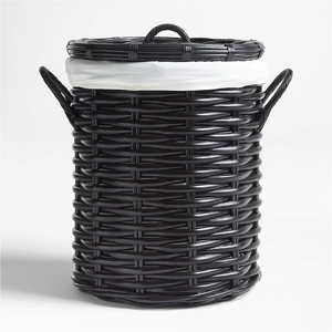 Rattan <b>laundry</b> bin <b>hampers</b> cheapest cost eco-friendly <b>lidded</b> basket high quality container bin - Product Image 1