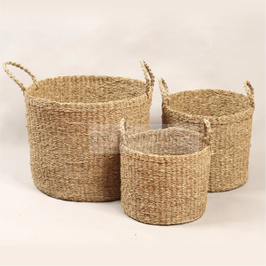 Set of 3 Pieces <b>Storage</b> <b>Basket</b> <b>Round</b> Shape Custom Size Factory Directly Manufacturer Eco-Friendly - Product Image 2