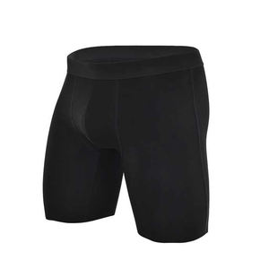 Custom Hot Men's Mid-Rise Slim Fit Knitted <b>Boxer</b> Underwear Swim Briefs Quick Dry Print Solid Color - Product Image 3