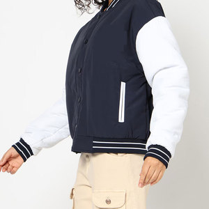 Veste universitaire en laine tissée unie, teinte unie, écologique, respirante, brute, solide, avec broderies personnalisées pour femmes, couleurs personnalisées, 2026 - Product Image 2
