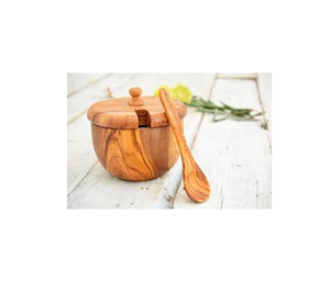 Sucrier en bois sel poivre boîte d'assaisonnement Style avec cuillère et couvercle ustensiles de cuisine et restaurants avec produit en vente - Product Image 2