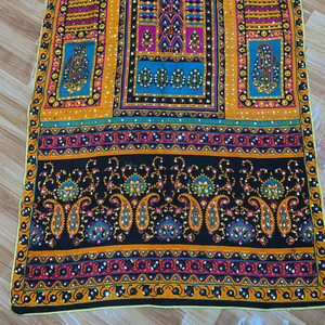 2025 colección Ssumaira de lujo de alta calidad serigrafiada bordada crepé seda Dupatta secuencia bordada trabajo para indio - Product Image 1