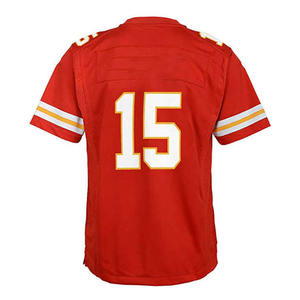 2025 último jersey de fútbol americano personalizado de malla transpirable con características de talla grande camiseta de fútbol americano de manga corta - Product Image 5