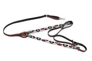 Cabestro y Brida para Caballo con Cuentas Hechas a Mano al por Mayor |   Equipo Ecuestre de Cuero Occidental para Exhibición de Equitación - Product Image 2