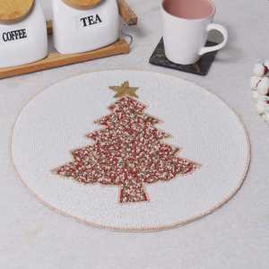 <b>Beaded</b> <b>Placemat</b> Handmade Round Charger for Luxury Dining & Holiday Decor Unique Piece Handmade <b>Beaded</b>, <b>Placemat</b>, Housewarming - Product Image 2