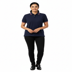 เสื้อโปโลทำงานผู้หญิงคุณภาพสูง ระบายอากาศ กันน้ำ ไซส์ใหญ่ แขนสั้น ทรงเข้ารูป - Product Image 4