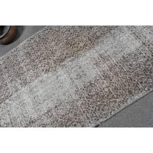 พรมตุรกีโบราณ3.8 x 6.2ft ขนแกะสีเบจสีเทาทำด้วยมือผืนใหญ่สี่เหลี่ยมผืนผ้าลายเย็บปะติดปะต่อกันสำหรับห้องโถงห้องยางพารารุ่นใหม่ - Product Image 5