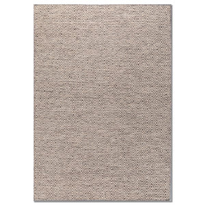 พรมขนสัตว์ลายเรขาคณิต Abrash สีเบจและสีน้ำตาล ทอแบบเรียบสำหรับบ้าน พรมรูปสี่เหลี่ยมผืนผ้าทำมือสำหรับห้องนั่งเล่นหรือห้องนอน-ADWL-13096 - Product Image 1