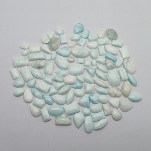 Cabujón de piedras preciosas sueltas de tamaño libre-Aragonita azul natural 10-20mm Cojín de pera ovalado Forma Efecto de luz Cristal Jaspe Iroc Ventas - Product Image 1