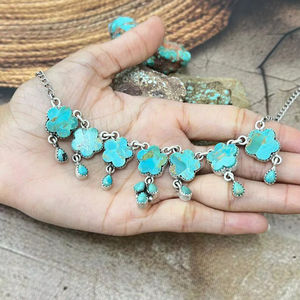 สร้อยคอหินหลายชิ้นทำด้วยมือเงินสเตอร์ลิงเครื่องประดับหรูหราสร้อยคอพลอยหลากสีสำหรับผู้หญิง - Product Image 1