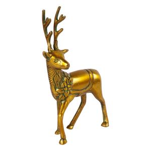 industrial factory sale bulk supplier Brass Deer Pair Showpiece Home Decorative Items For Home Office Decor Figure 8"