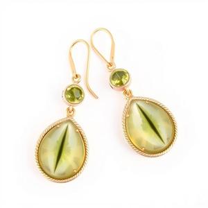 925ต่างหูชุบทองอัญมณีสีเงินสเตอร์ลิงต่างหูสวยต่างหูชุบทอง18K - Product Image 3