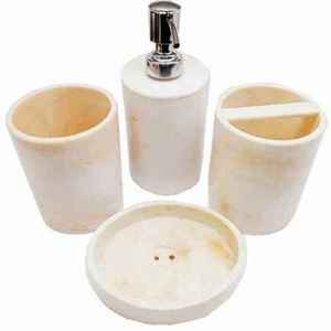 Luxe fait à la main en résine salle de bain ensemble moderne vanité organisateur porte-savon porte-brosse à dents gobelet plateau élégant décor élégant - Product Image 6