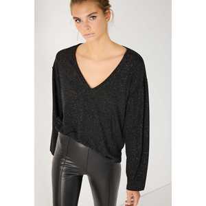 Blusa de Manga Larga con Cuello en V - Product Image 1