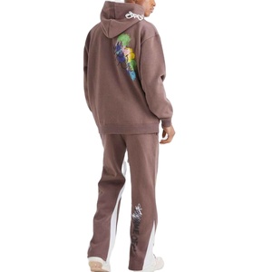 Survêtements d'hiver imprimés pour hommes de haute qualité, taille adulte, en coton biologique, vêtements de sport extensibles dans quatre directions, écologiques, décontractés, pour le fitness - Product Image 4