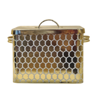 Gouden Honingraat Metalen Opbergdoos Met Deksel Decoratieve Organizer Doos Voor Keuken Badkamer Kantoor Interieur En Cadeau Gebruik