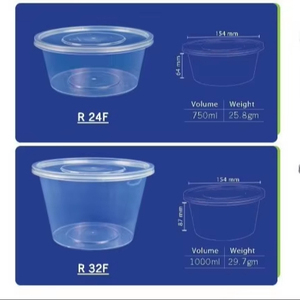 CONTENEDORES DE COMPARTIMENTOS DE ALIMENTOS DE PLÁSTICO Caja de compartimentos para comidas múltiples Bandeja de alimentos frescos Paquete inteligente Divisor de comidas - Product Image 2