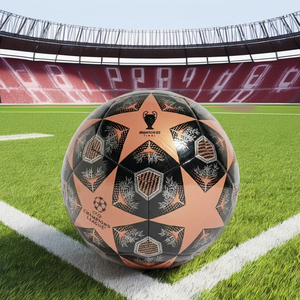 Ballon de football d'entraînement professionnel GS de haute qualité - Matériel en cuir PU - Cousu à la machine - Logo personnalisé - Product Image 1