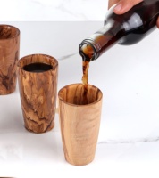 Tasse en bois d'olivier, capacité 150 ml |   Vaisselle tunisienne artisanale |   Gravure personnalisée |   Vente en gros