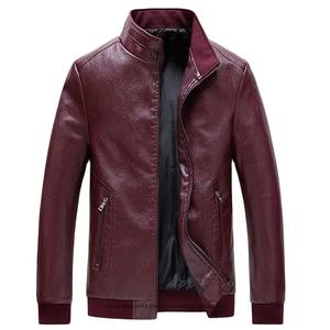 New Fashion Autumn Winter <b>Warm</b> Male Leather Jackets Stand Collar <b>Coat</b> Leather Motorcycle Jackets Zipper <b>Coat</b> for <b>Men</b> - Product Image 6
