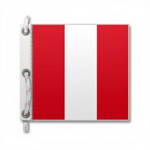 Drapeau numérique de signalisation nautique 7 60x50 Cm - Product Image 1