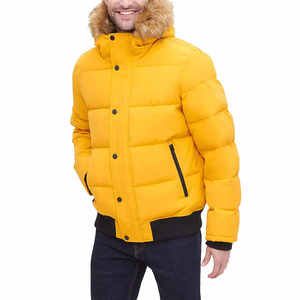 Chaquetas Acolchadas de Talla Grande para Hombre, con Cierre, Ropa de Invierno, Diseño Personalizado, Ropa Casual, Chaqueta de Burbuja para Hombre con Capucha y Cuello Acolchado - Product Image 4