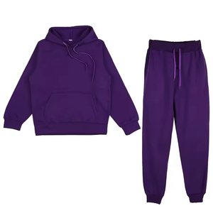 Custom Logo Men's <b>Plus</b> <b>Size</b> Winter Hooded Eco-Friendly Printed Fleece Tracksuit <b>Set</b> High Quality for Training Gym Casual Wear - Product Image 2