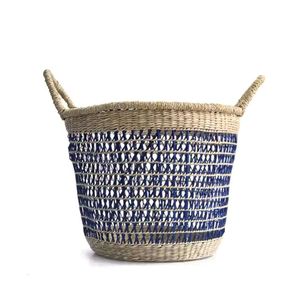 Panier de jacinthe d'eau fait à la main décoratif écologique stockage rustique matériau naturel léger choix durable - Product Image 4