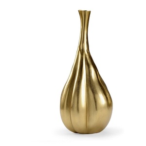 Personalizado hecho a mano último diseño decoración del hogar de calidad superior mesa de metal oro diamante estampado florero para la decoración del hogar - Product Image 1