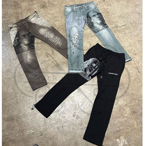 ALOCS COUGH SYRUP Cough Syrup Jeans Pantalones de chándal Jeans de hombre Hip-hop Jeans Pantalones de mezclilla estampados - Product Image 3