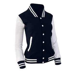 Chaqueta Universitaria Corta para Mujer, Tendencia 2026, Servicio OEM, Personalizable, Lisa, Satén Teñido, Impermeable, Transpirable, Informal - Product Image 2