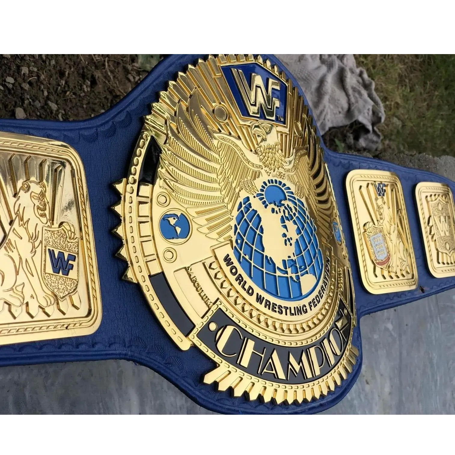 حزام بطولة العالم للمصارعة الثقيلة بجودة احترافية مخصوص أحدث تصميم مطلي بالذهب من رياضة مدريد