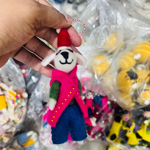 Handmade Eco-Friendly Felt Sheep <b>Ornament</b> Best Seller for Birthday <b>Easter</b> Nursery Christmas Tree Decorations New Design China - Product Image 1