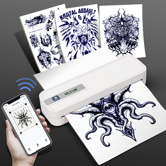 Factory Price Cheap Easy Carry Mini Portable Student Material Thermal Smart Printer A4 Size +USB Interface 1-Year Stock