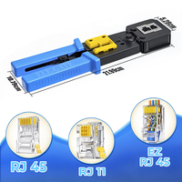 Tang Crimping ELE-GATE Profesional Kelas Industri untuk Kabel RJ45/RJ12/RJ11, Pegangan Ergonomis untuk Kabel 23 AWG