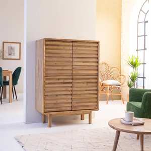 Aparador alto de madera de acacia Marin - Product Image 1