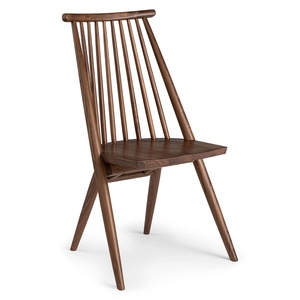 Chaise de salle à manger Debi en bois massif couleur noyer, réglable en hauteur, écologique, design minimaliste pour intérieur, maison, villa - Product Image 2