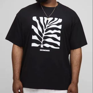 เสื้อยืดพิมพ์ลายสตรีทไซส์ใหญ่พิเศษสำหรับผู้ชาย2025ผ้าฝ้าย100% 180 240GSM งานตัดเย็บแบบพรีเมียมออกแบบได้ตามที่ต้องการ - Product Image 1