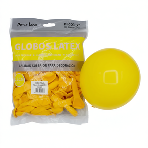 Palloncini in Lattice Party Love 12Cm Colore Giallo Limone 100 Pezzi in Sacchetto Decorazioni per Feste - Product Image 2