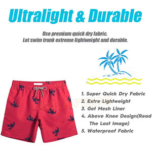 Vente en gros de shorts de bain confortables pour hommes 100% coton, vêtements de natation décontractés de style rue en vente en ligne - Product Image 3