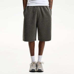 Pantalones cortos de algodón para hombre con cintura elástica hasta la rodilla, Bermudas de moda con decoración de patrón, ropa en blanco - Product Image 5