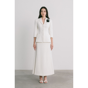 เสื้อสูทเบลเซอร์สำหรับผู้หญิงแฟชั่นสูงเสื้อเบลเซอร์กระดุมแถวเดียวผ้าสแปนเด็กซ์เรยอนผ้าทอแบรนด์ที่กำหนดเองผู้จำหน่ายจากเวียดนาม - Product Image 1