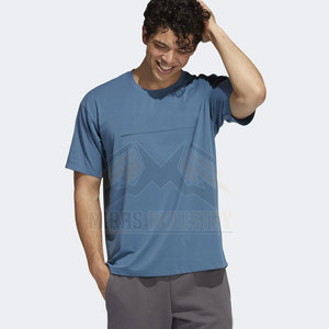 เสื้อยืดคอกลมสำหรับผู้ชายเสื้อผ้าแนวสตรีทผ้าโพลีเอสเตอร์พิมพ์ลาย - Product Image 1