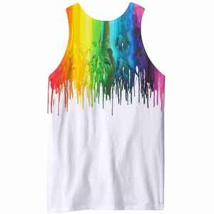 Camiseta sin Mangas Sublimada de Algodón 100% Premium Unisex, de Alta Calidad, Transpirable, Informal, para Verano, para Hombre y Mujer - Product Image 3